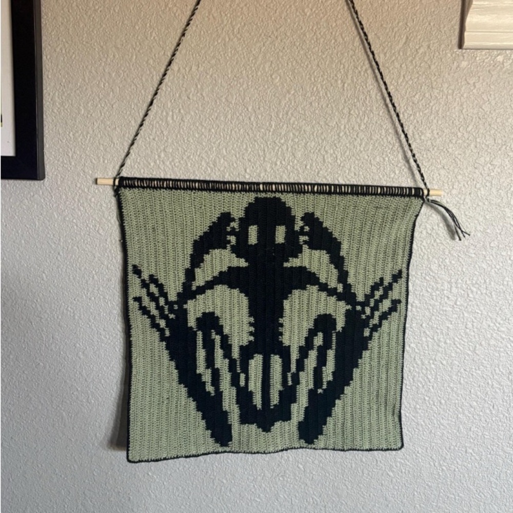 Handmade Frog Skeleton Wall Hanging Decor
